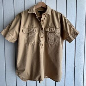 J. Crew Garment Dyed Utility Popover Shirt